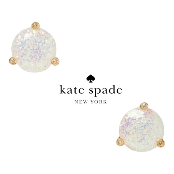 Kate Spade RISE AND SHINE Opal Glitter Stud Earrings NWT - Picture 12 of 12